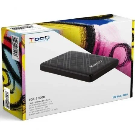 TOOQ Caja Externa para HDD/SSD 2.5 Pulgadas SATA USB 3.1 Negra TOOQ Caja Externa para HDD/SSD 2.5 Pulgadas SATA USB 3.1 Negra